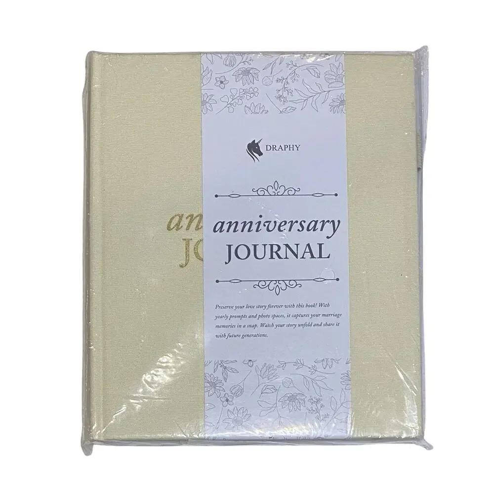 Draphy Wedding Anniversary Journal, Memory Book - 1 to 70 Years, Couples Gift